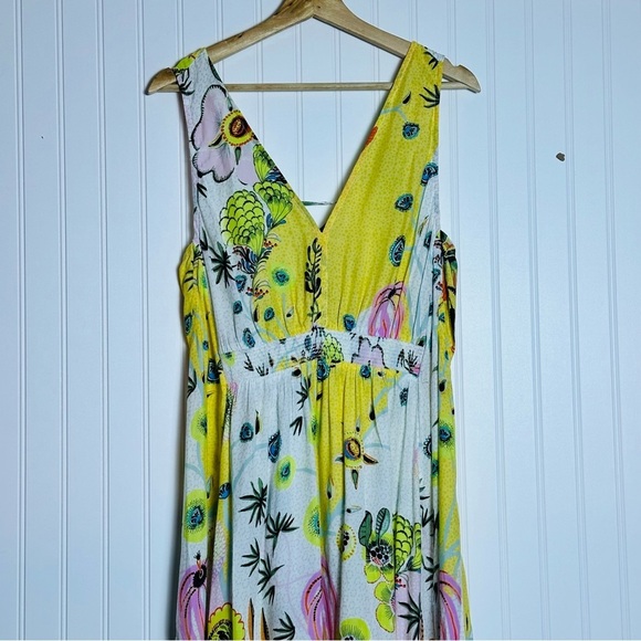 Anthropologie Margaux Sleep Dress  Large NWT Floral adjustable Ruffle V Neck - Picture 8 of 15